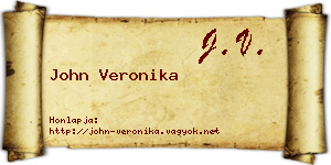John Veronika névjegykártya